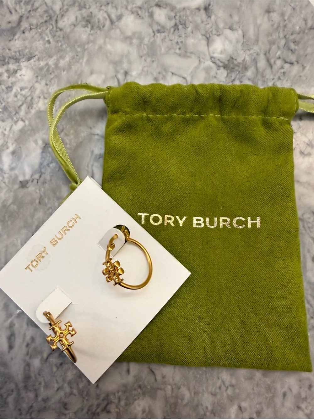 Tory Burch Gold Logo Earrings - Gold